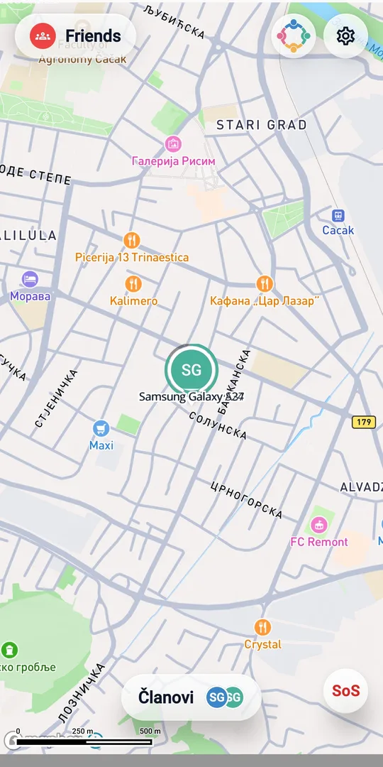 Mapa sa članovima kruga